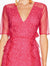 FUCHSIA DELIGHT MIDI DRESS - LA MAISON TALULAH