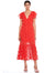 SCARLETT RUFFLE MIDI DRESS - LA MAISON TALULAH
