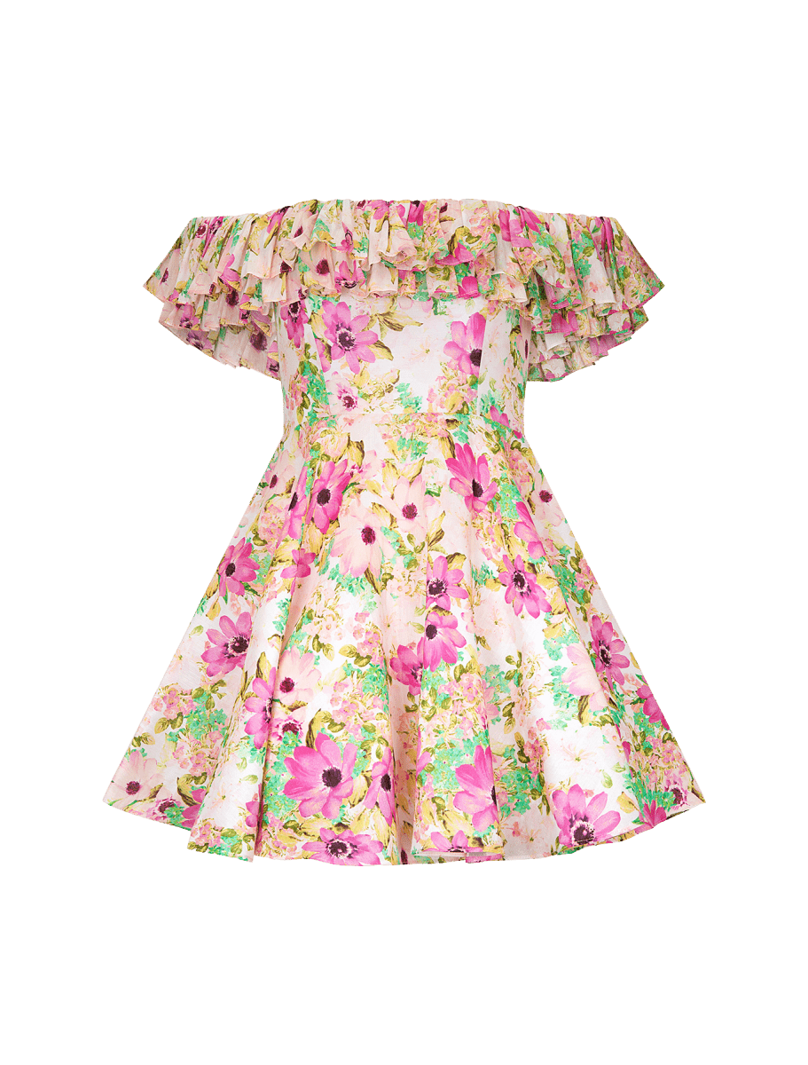 Sunshine Mini Dress in Sunshine Rose Print by Talulah for Hire